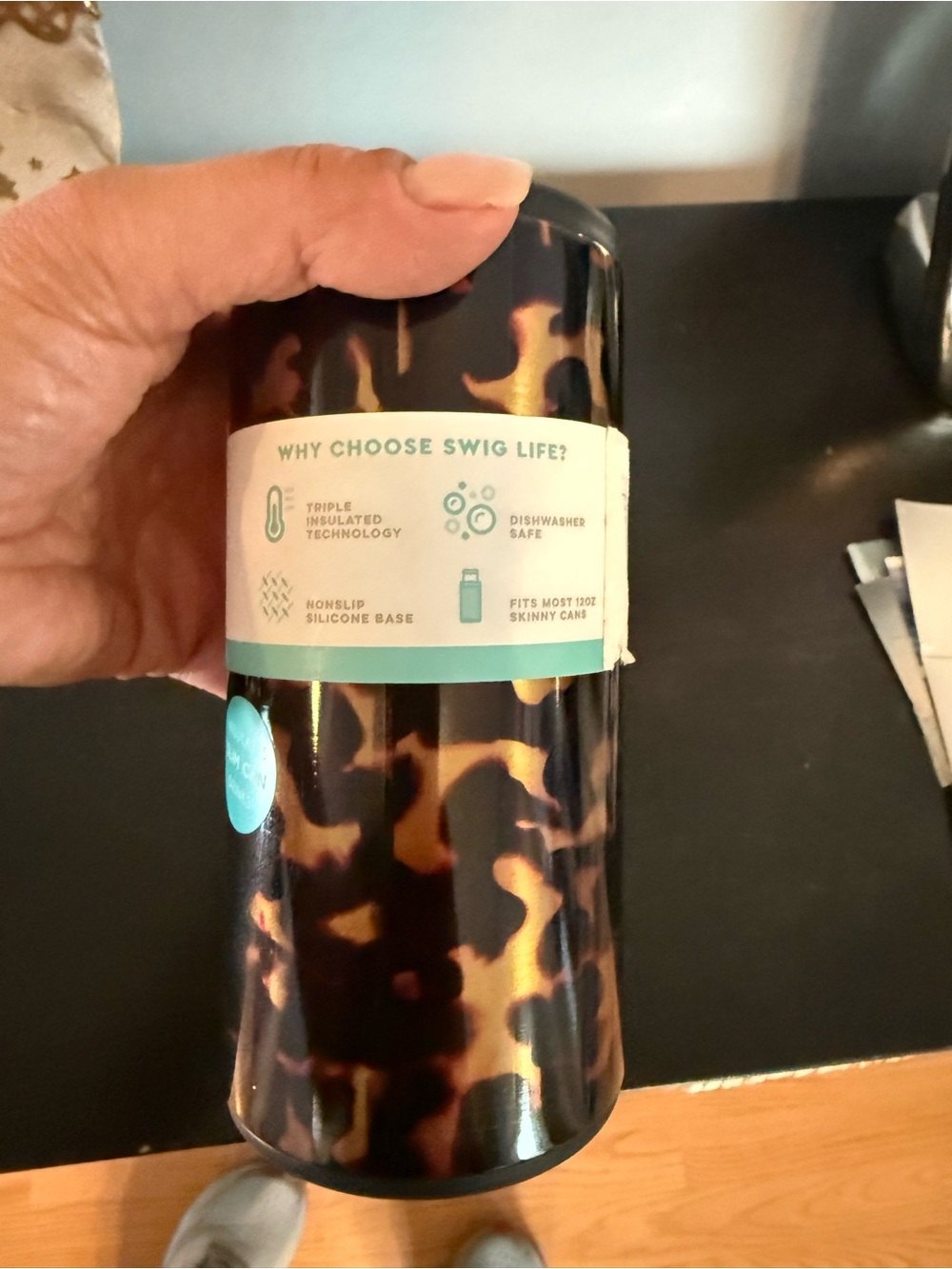 Swig Life Brown Leopard Print Insulated Tumbler - Picture 2 of 3